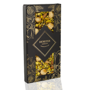 Étcsokoládé pisztáciával és piemonti mogyoróval