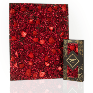 Óriás Táblás Étcsokoládé eperrel és málnával