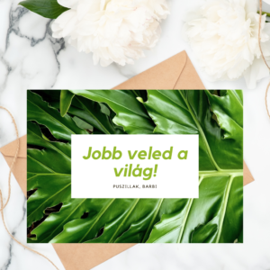 Jobb veled a világ üdvözlőkártya csokicsomagod mellé!