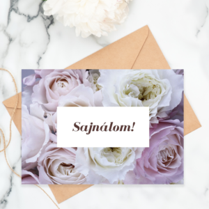 Sajnálom - egyedi üdvözlőkártya csokicsomagod mellé