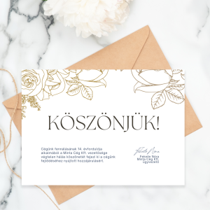 Céges Köszönet - üdvözlőkártya